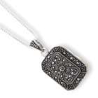 Allure Jewel & Gift Sterling Silver Marcasite Locket w/18 inch Chain