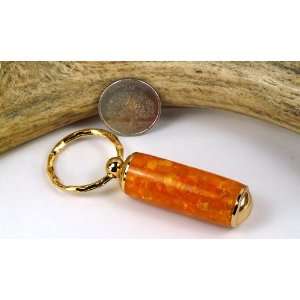  Orange Crush Acrylic Pill Case With a Gold Finish Office 