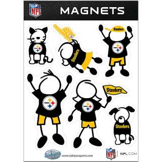 Pittsburgh Steelers Siskiyou Pittsburgh Steelers Family Magnet Set