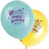 Pack of 8 x 12 Printed Latex Balloons