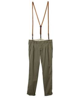 Khaki (Green) Chinos & Braces  238666534  New Look