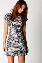    Evening Dresses   Lila Sequin Zebra 