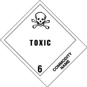  4 x 4 3/4 Toxic   Inhalation Hazard Labels (500 per Roll 