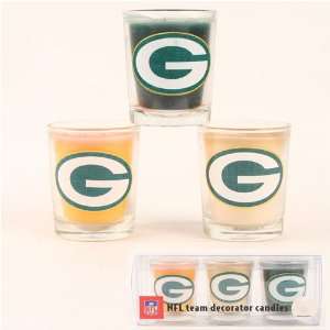 Green Bay Packers Team Decorator Candle 3 Pack