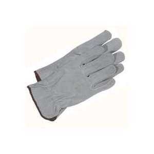  Split Leather Grey Gloves, Medium