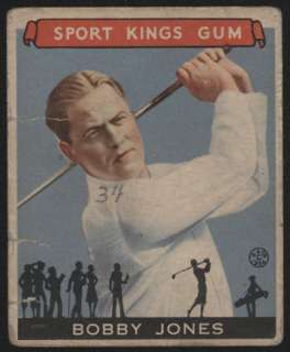 1933 Goudey SPORT KINGS Card #38   Bobby Jones, Golf  