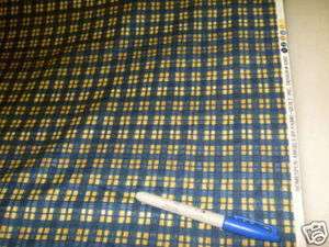 Fabric Quilting Cotton Homespun Angels Blue Plaid EE231  