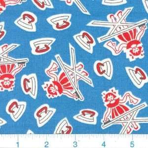 45 Wide Happy Homemaker Startch & Press Blue Fabric By 