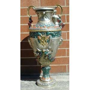   Metropolitan Galleries SRB30195 Vase with Boy Bronze