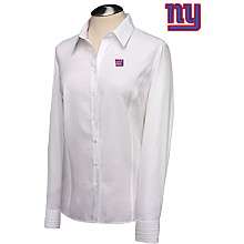   New York Giants Womens Epic Easy Care Button Down Top   