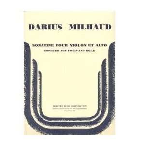  Milhaud Sonatina, Op. 226, Violin And Viola Musical 