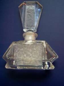 Vintage Perfume Bottle Clear West Germany Lead Crystal Glass Vanity 