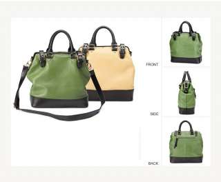 DUDU Womens Genuine Leather Handbag Tote/Shoulder/Messenger Bag 13 