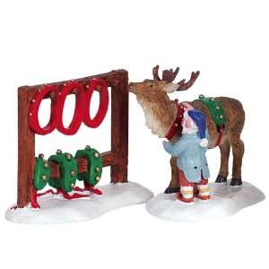 Lemax Santas Wonderland Village Readying Reindeer Figurine #62243