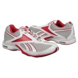 Athletics Reebok Womens Train Tone Slimm White/Silver/Red Shoes 