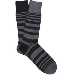 Paul Smith  Odd Striped Cotton Blend Socks  MR 
