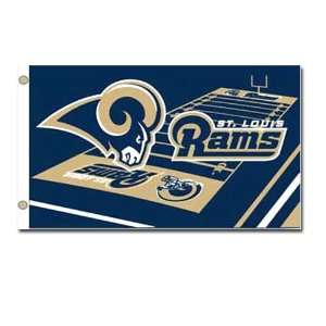   Saint Louis Rams NFL Field Design 3x5 Banner Flag 