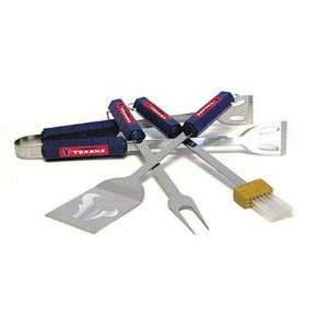   Houston Texans NFL Gear Barbeque BBQ Grill Set 4p