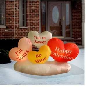  5 FEET INFLATABLE CANDY HEARTS VALENTINES DAY YARD DECOR 