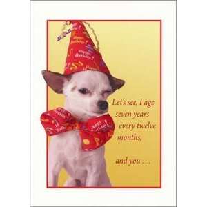   Birthday Humor Greeting Card   Skeptical Dog