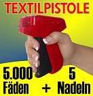 TOP Anheftpistole Textilpistole + 5.000 HeftFäden + 5 N