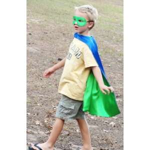   Hero Superhero Satin Reversible Cape Set Blue Green Toys & Games
