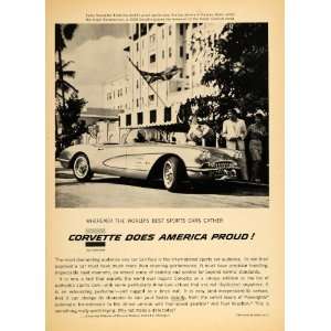 1958 Ad Chevy Corvette V8 C1 Sports Vehicle Convertible British 