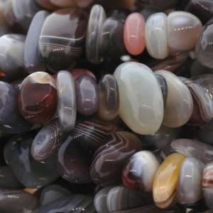  Botswana Agate  Nugget Plain, Sold by 16 Inch Strand 