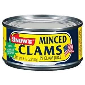 Snows Minced Clams in Clam Juice 6.5 oz (Pack of 12)  