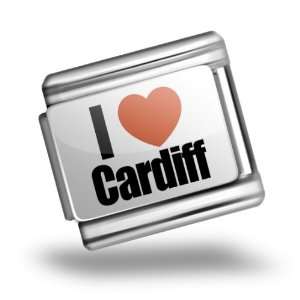   Charms Original I Love Cardiff region Cardiff, Wales Bracelet Link