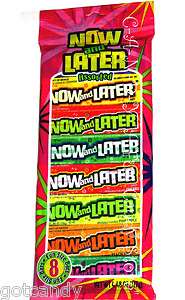 NOW and LATER TAFFY CANDY   8 Assorted Fun Size Bars   Nostalgic Taffy 