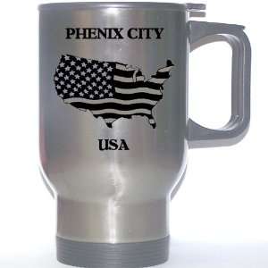  US Flag   Phenix City, Alabama (AL) Stainless Steel Mug 