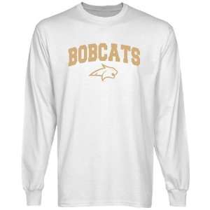  NCAA Montana State Bobcats White Logo Arch Long Sleeve T 