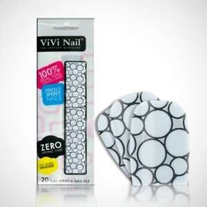  Vivi Nails Pattern Strip Nail Polish   White with Big Dots 