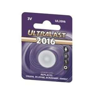  Ultralast #Cr2016 Lithium Coin Battery Long Lasting Lithium 