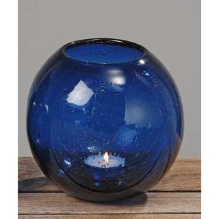 Windlicht Kugelvase blau 14cm  