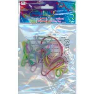 Alphabet Shaped Letters A M Tie Dye Silicone Bandz, One 