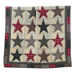 America Throw Patriotic Americana Country Patchwork Star Quilt  
