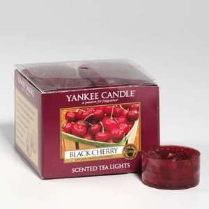  Yankee Candle 12 Scented Tealights   Black Cherry
