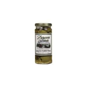 Lehmann Farms Jalapeno Stuffed Olives (Economy Case Pack) 8 Oz Jar 