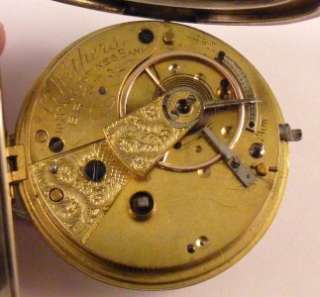 1882 SOLID SILVER FUSEE POCKET WATCH SIGNED C WITHERS BRISTOL  