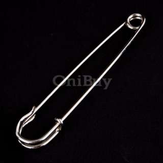 Large Metal Safety Pin for Canvas Keys Rings Holder  