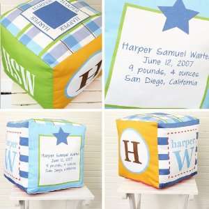  personalized baby boy block (bright) Toys & Games
