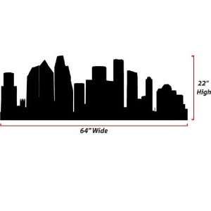   Houston Skyline Silhouette  X Large  Vinyl Wall Decal 