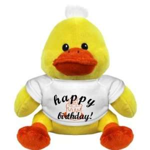 Happy Birthday Duckie Custom Plush Duckie  Toys & Games  