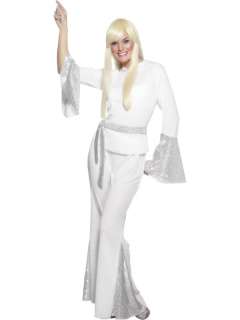 70er Jahre Abba Dancing Queen Kostüm Weiß 44/46  