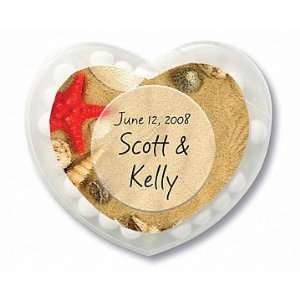 Wedding Favors Shell Design Personalized Heart Shaped Mint Containers 