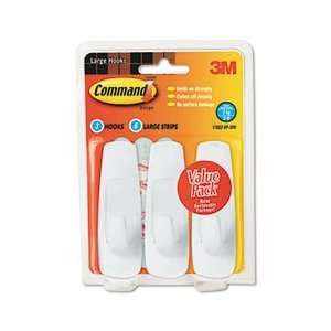  3M Scotch Command Adhesive Hook Value Pack, Large, Holds 5 