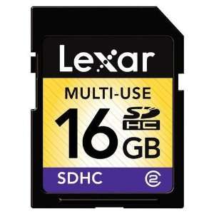 LEXAR 16GB Multi Use SDHC Class 2 Memory Card   Bulk Frustration Free 