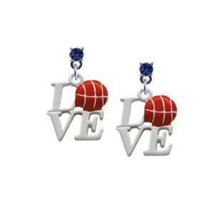  Silver Love with Basketball   Silver Plated Charm [Jewelry 